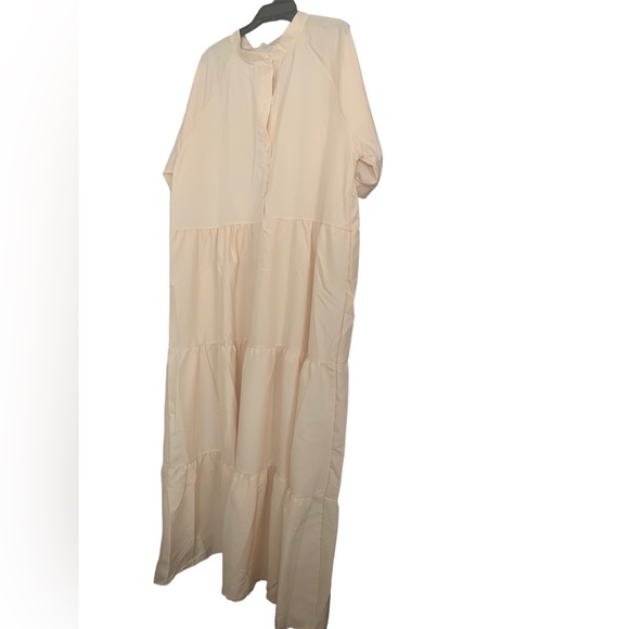 Cream Color Womens MIDI Dress Size 3x 26” pit to pit 54.5” Length Brand New - Picture 3 of 5